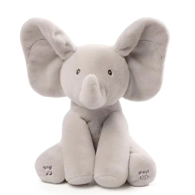 Children Electric Plush Toy Simulation Rabbit Elephant Walk Move Ears with Sounds Cute PetDoll Stuffed Animals Toy Gift