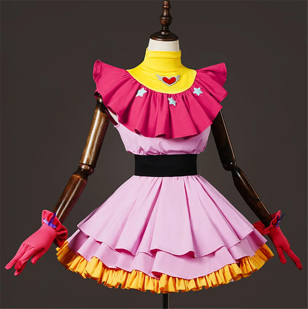 New Japanese Anime Oshi No Ko Child Hoshino Ai Cosplay Costume Halloween Performance Dancing Dresses Birthday Pink Lolita Dress