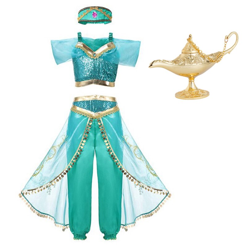 Disney Girl Princess Jasmine Dresses Halloween/Birthday Party