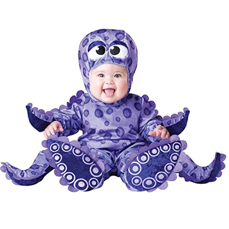 Animal Carnival Purim Halloween Outfits Baby Boys Girls Costume Tiger Animal Cosplay Rompers Jumpsuit Toddlers Infant Clothes