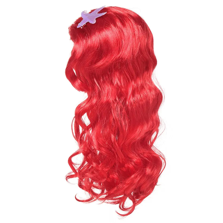 Children Wigs Princess Girls Frozen Elsa Anna Cosplay Wednesday Accessories Kids Ariel Halloween Jasmine Barbi Wigs