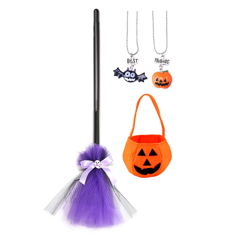 Girls Halloween Cosplay Witch Dress+Hat+belt Clothing Set