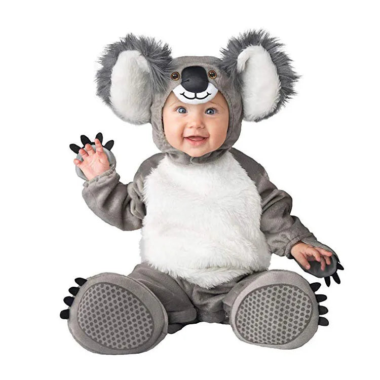 Animal Carnival Purim Halloween Outfits Baby Boys Girls Costume Tiger Animal Cosplay Rompers Jumpsuit Toddlers Infant Clothes