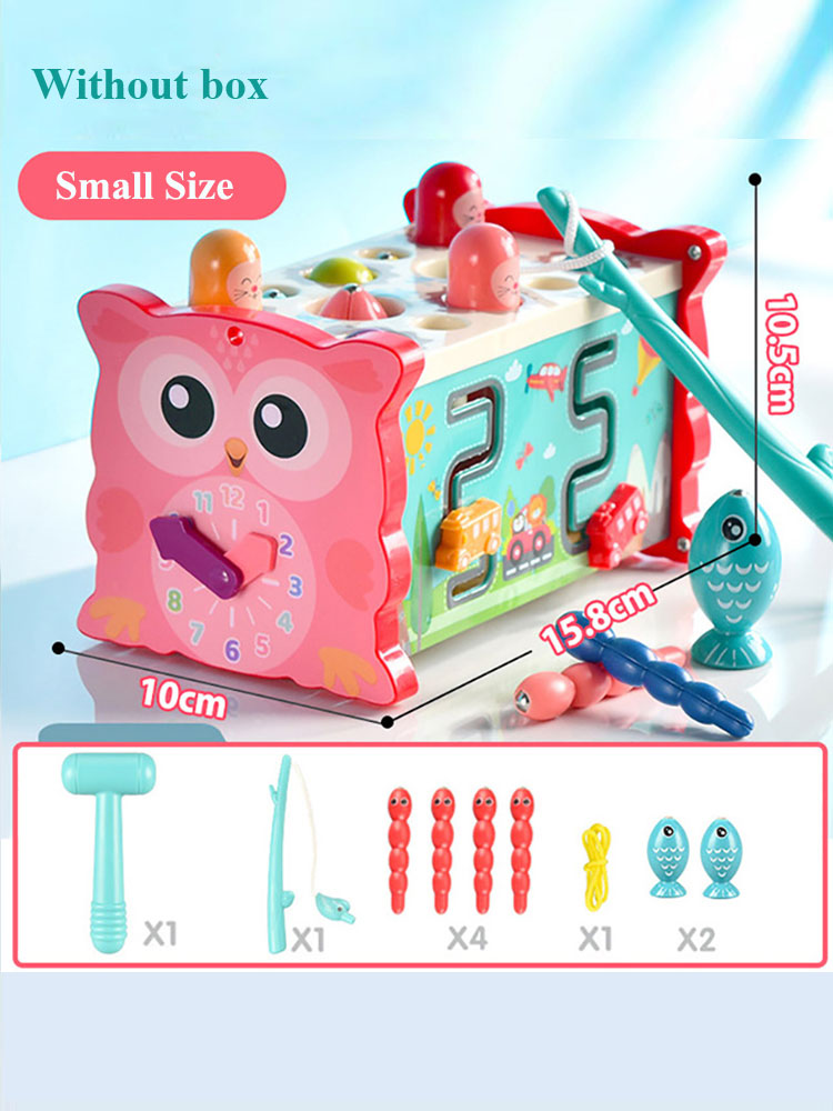 Baby Montessori Toys Fishing Owl Cube 0 6 12 Months Learning Educationa Game Set with Music