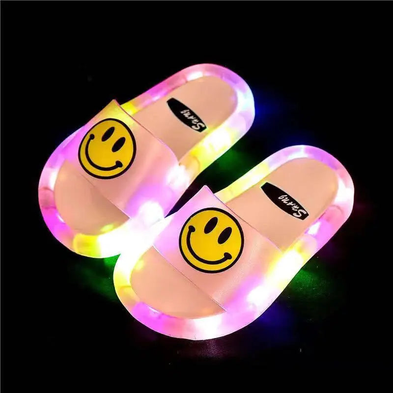 2022 Girl Slippers Children Unicorn LED  Kids Slippers Baby Bathroom Sandals  Kids Shoes for Girl  Boys Light Up Shoes Toddler구두