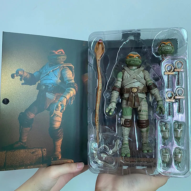 Mummy Cos Michelangelo Raphael as Frankenstein's Turtles Action Figure Model Toys Collection Doll Birthday Present For Kids