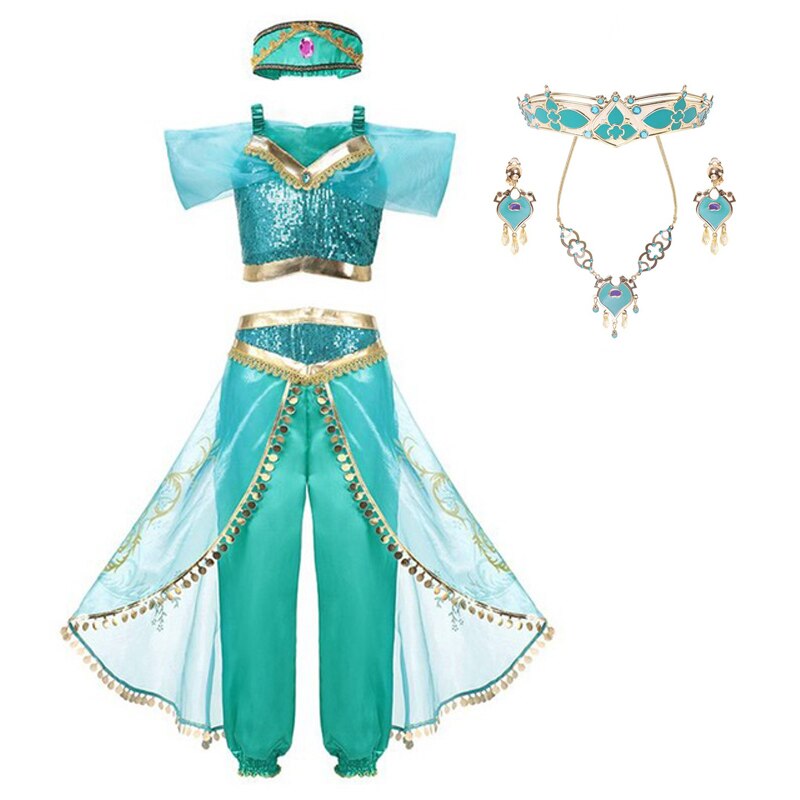 Disney Girl Princess Jasmine Dresses Halloween/Birthday Party