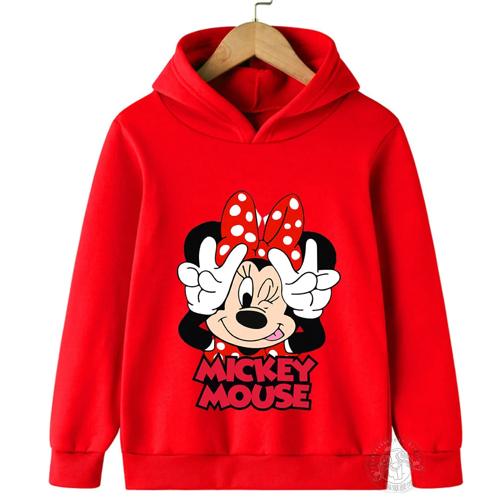 Hoodie Children's hoodie Cartoon printed  Minnie Mickey Spring fall children's sportswear Boys girls children's clothing