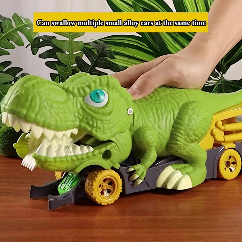 New Dinosaur Toy Play Vehicle Game For Boy Car Carrier Truck Children Montessori Gift Kid Racing Track with Children Mini Car