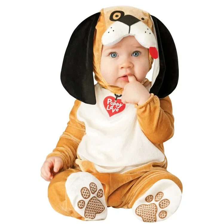 Animal Carnival Purim Halloween Outfits Baby Boys Girls Costume Tiger Animal Cosplay Rompers Jumpsuit Toddlers Infant Clothes