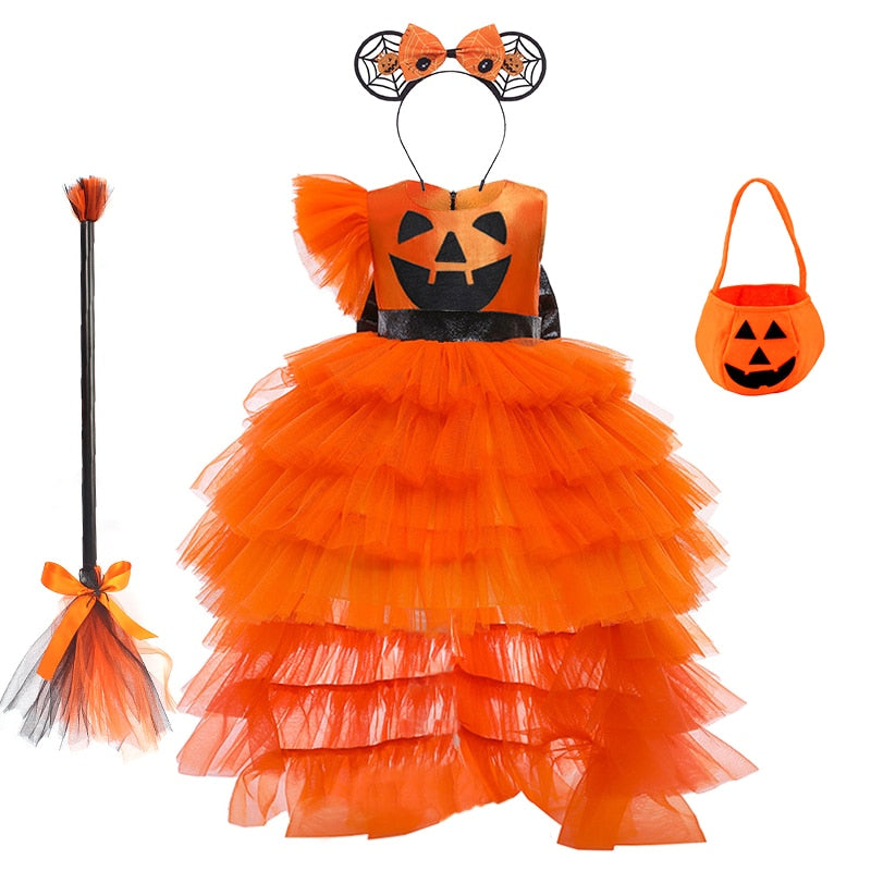 Halloween Disguised Baby Girl Pumpkin Dress