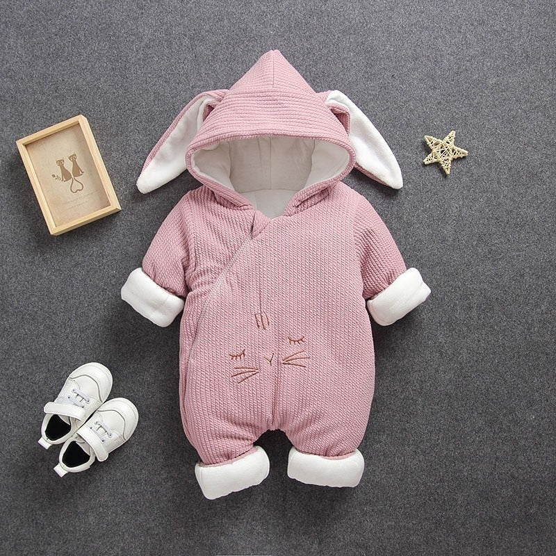 Baby Rompers for Autumn Winter Weather Jumpsuit Thick Warm Comfortable