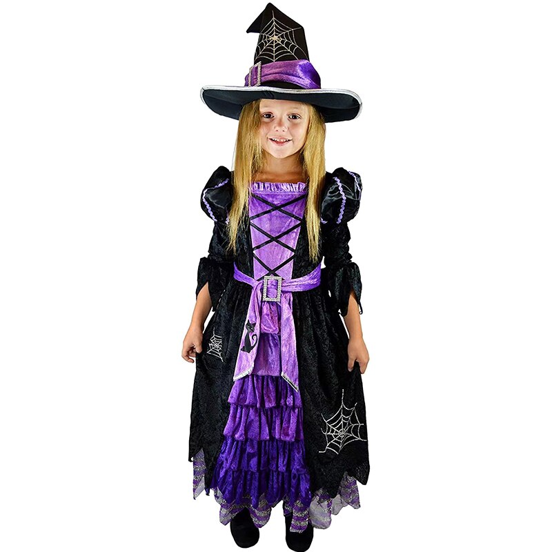 2023 Halloween Fairy Girl Cosplay Witch Dress Clothing Set