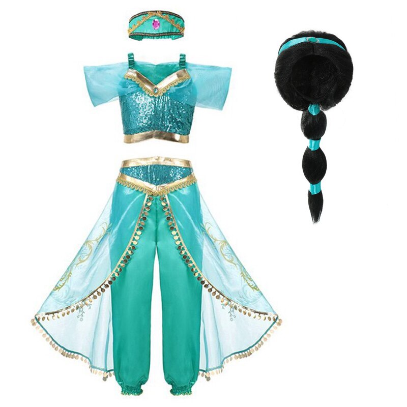 Disney Girl Princess Jasmine Dresses Halloween/Birthday Party