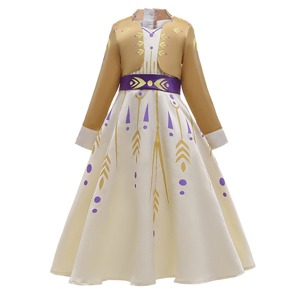 Disney Frozen 2 Costume for Girls Princess Dress Kids Anna Elsa Cosplay Clothing