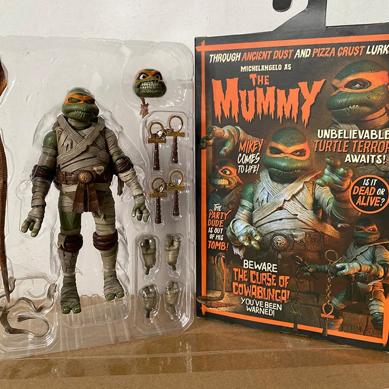 Mummy Cos Michelangelo Raphael as Frankenstein's Turtles Action Figure Model Toys Collection Doll Birthday Present For Kids