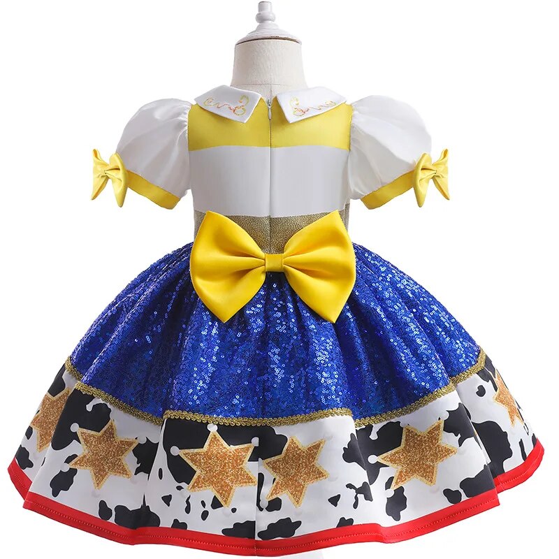 Toy Story Woody Buzz Lightyear Cartoon Cow Frocks Halloween Clothes Party Toy Story Vestidos Cosplay Kids Costume