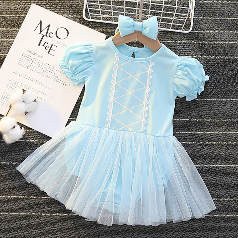 Disney Snow White Princess Newborn Baby Girls Romper Bow Ruffles Jumpsuit Sunsuit Birthday Party Baby Girls Clothes Costumes