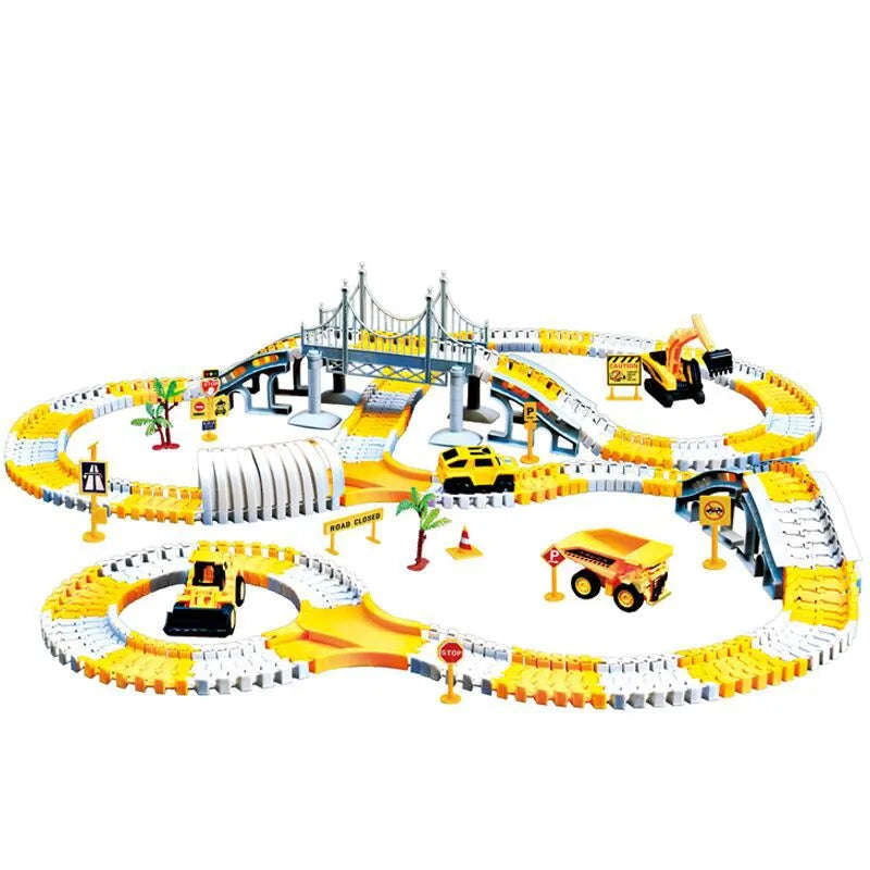 Track car toy track glide children's small train toy car puzzle boy electric car year old electric car crossing car train model