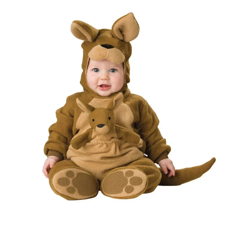 Animal Carnival Purim Halloween Outfits Baby Boys Girls Costume Tiger Animal Cosplay Rompers Jumpsuit Toddlers Infant Clothes