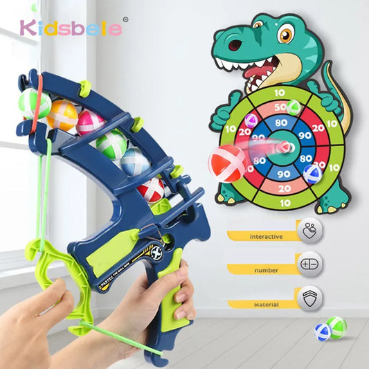 Dinosaur Sticky Ball Bow Target Dartboard Elephant Educational Toy Kids Slingshot Play Arrow Toy Set Children Outdoor Game Toys