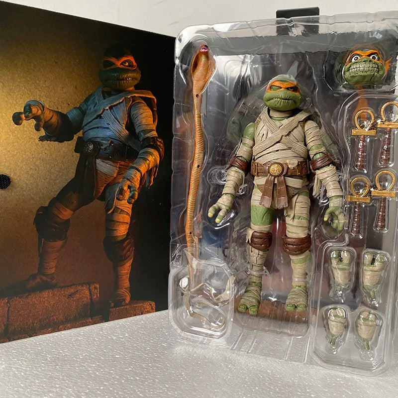 Mummy Cos Michelangelo Raphael as Frankenstein's Turtles Action Figure Model Toys Collection Doll Birthday Present For Kids