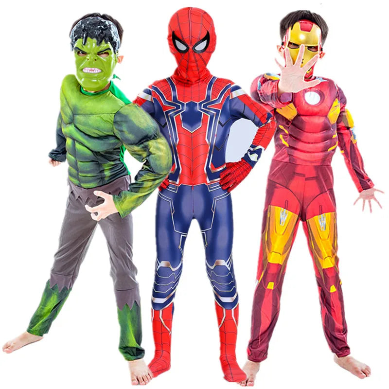 Children Fantasy Comic Movie Boy Avengers Muscle Super Hero Anime Party One Piece Halloween Cosplay Costume