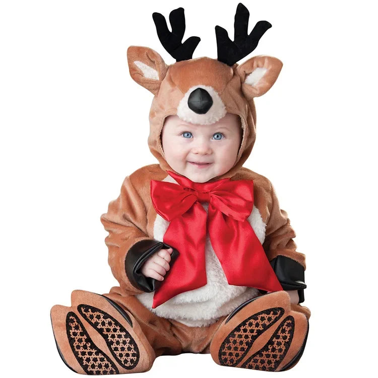 Animal Carnival Purim Halloween Outfits Baby Boys Girls Costume Tiger Animal Cosplay Rompers Jumpsuit Toddlers Infant Clothes