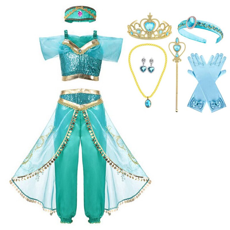 Disney Girl Princess Jasmine Dresses Halloween/Birthday Party