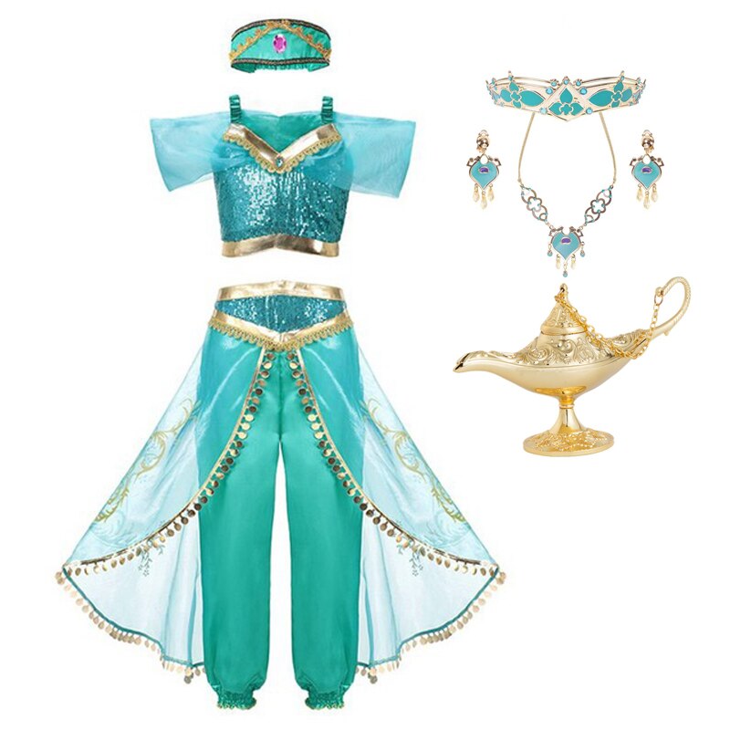 Disney Girl Princess Jasmine Dresses Halloween/Birthday Party