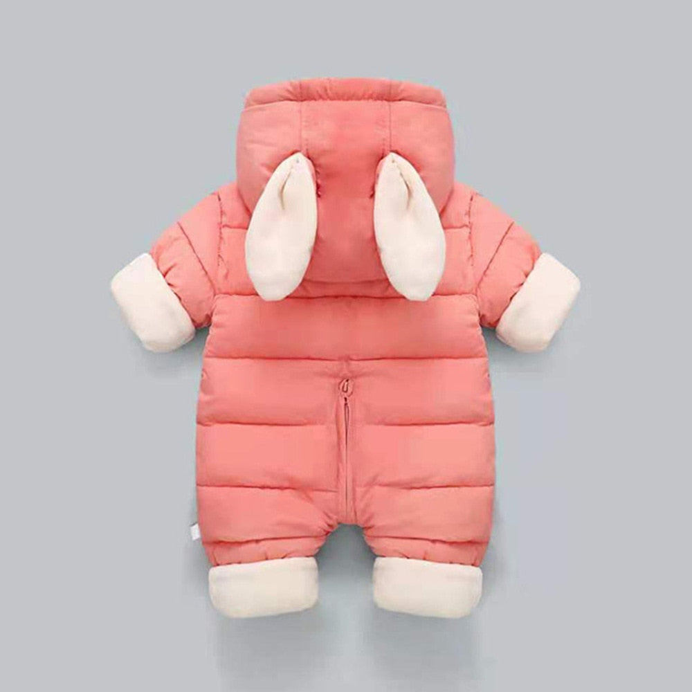 Autumn Baby Boy Winter Clothing for Infant Thick Clothes Hooded Romper