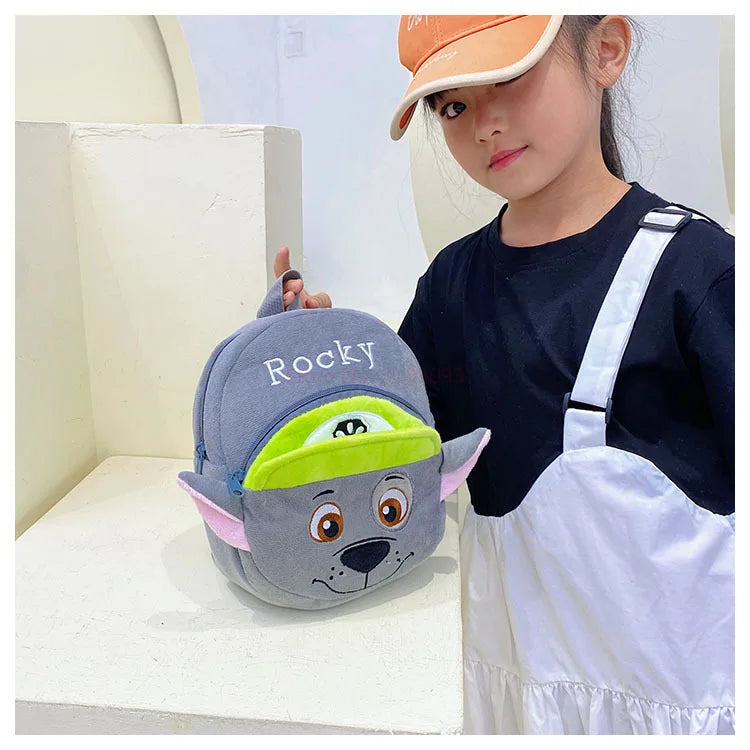 Animation Dog Patrol Rescue Team Plush Backpack 22cm Cute Plush Bag Kindergarten Small Bag Dog Doll Toy Children's Gift