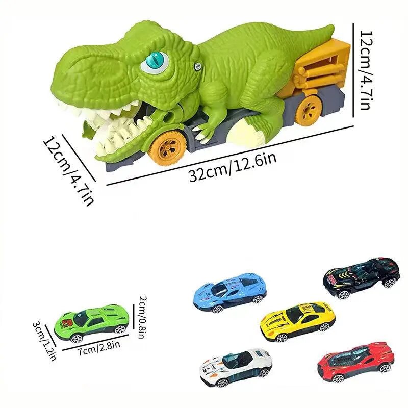 New Dinosaur Toy Play Vehicle Game For Boy Car Carrier Truck Children Montessori Gift Kid Racing Track with Children Mini Car