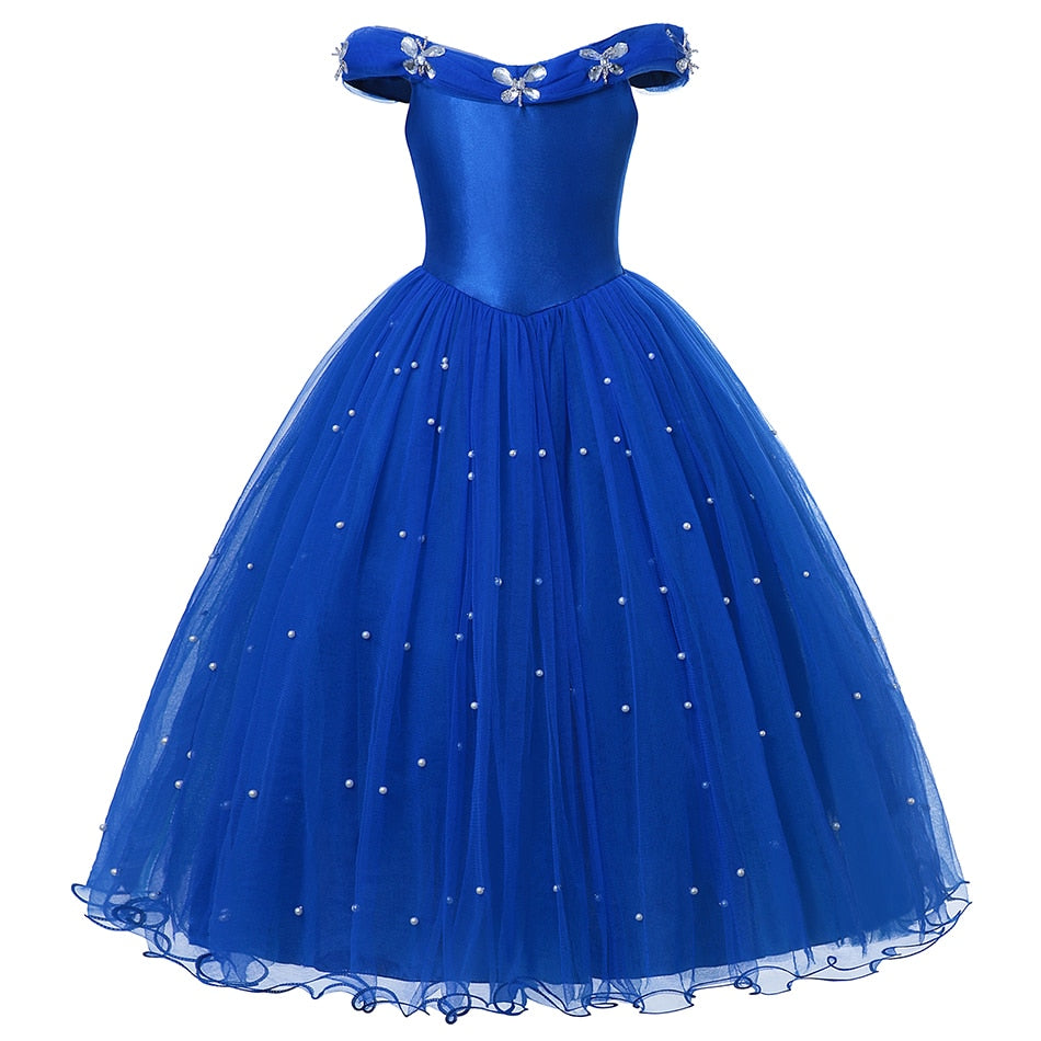 Disney Cinderella Costume Led Light up Girls Princess Cosplay Dress Halloween Party Costume Kids Birthday Wedding Gown