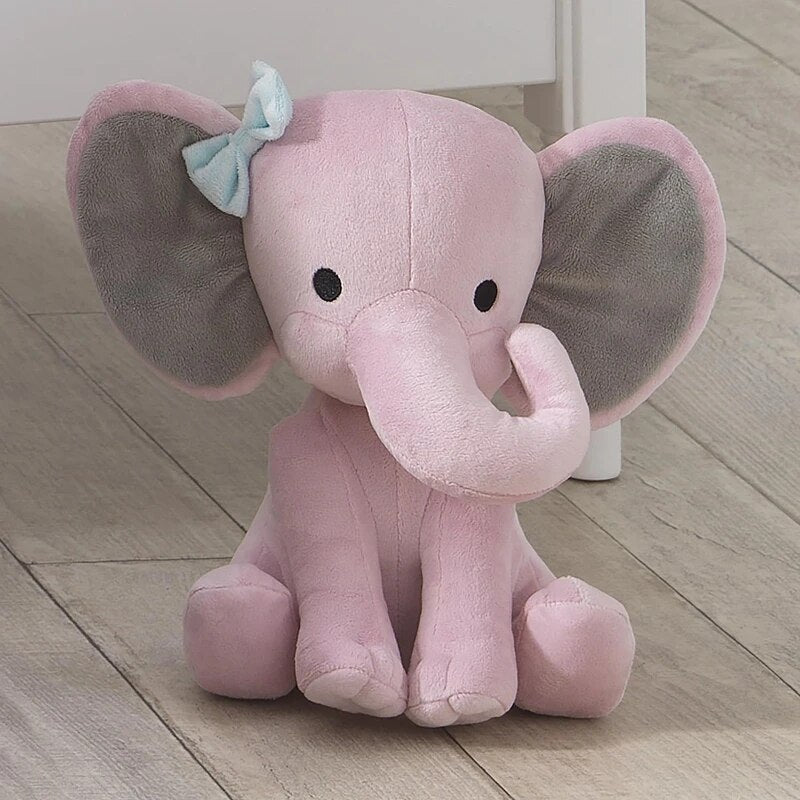 25cm Gray Elephant Stuffed Plush Toys Kawaii Animals Soft Sleeping Stuffed Pillow Doll Plushie for Baby Room Decorative Gifts