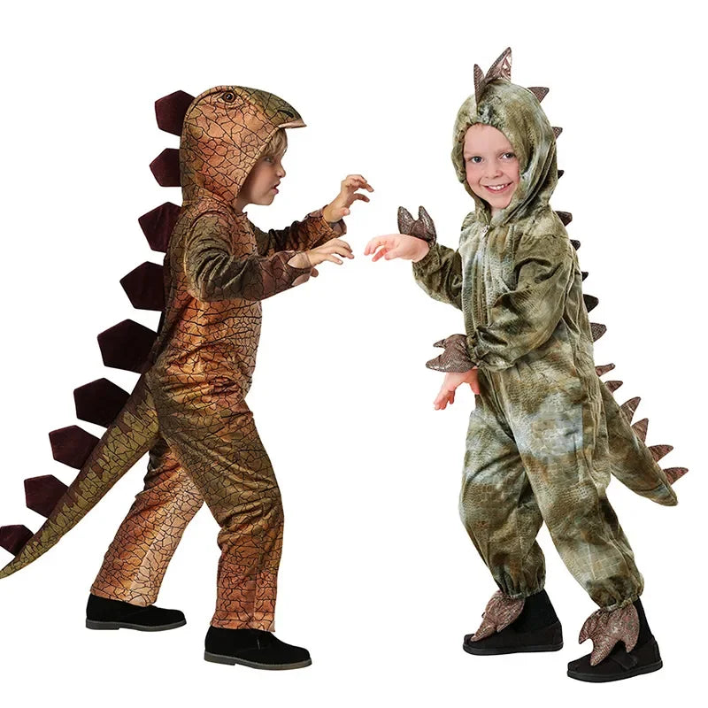 Cosplay Children's Dinosaur Costume World Tyrannosauru Cosplay Jumpsuits Stage Party Cos Suits For Kids Christmas Gifts 2023 new