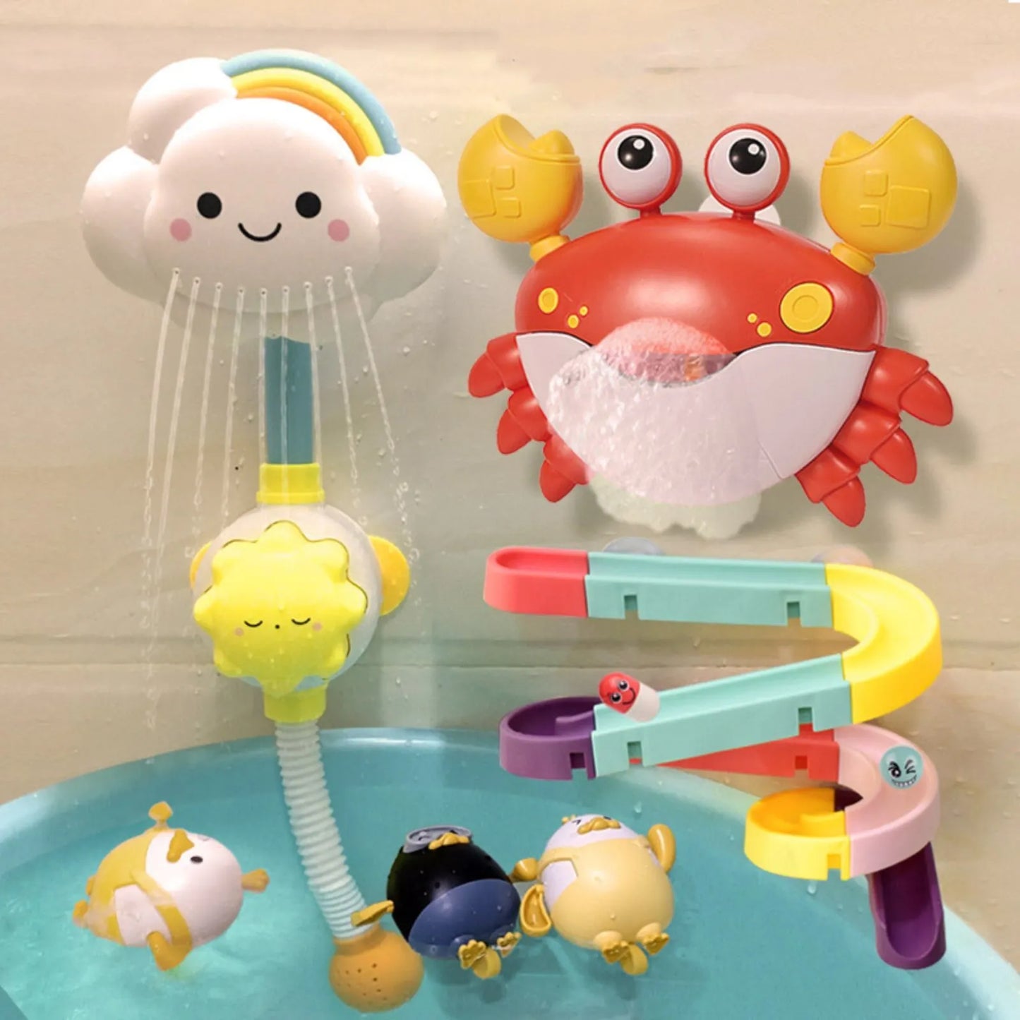 Baby Bath Toys, Bathing Cute Swimming Water Spraying Clouds Flowers Shower Bath Toy For Kids swimming pool Water Playing Toy