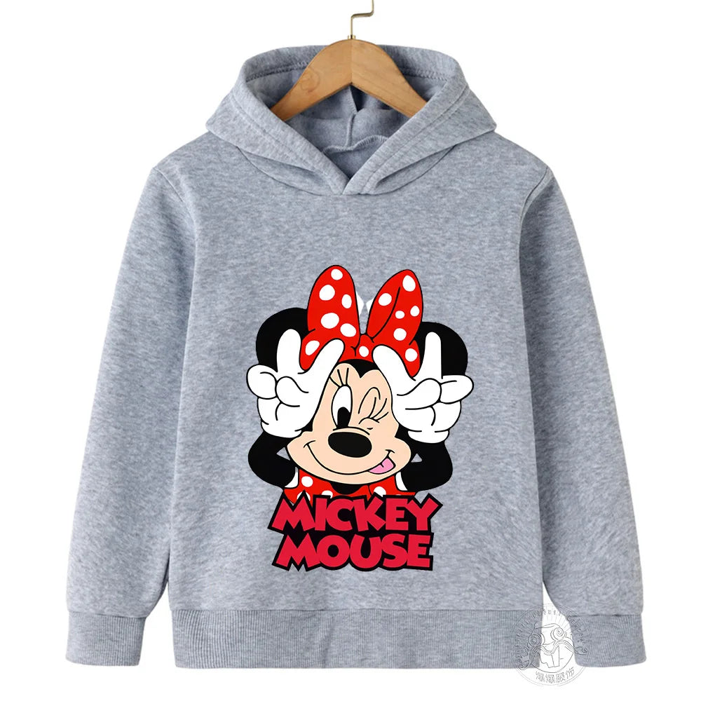 Hoodie Children's hoodie Cartoon printed  Minnie Mickey Spring fall children's sportswear Boys girls children's clothing