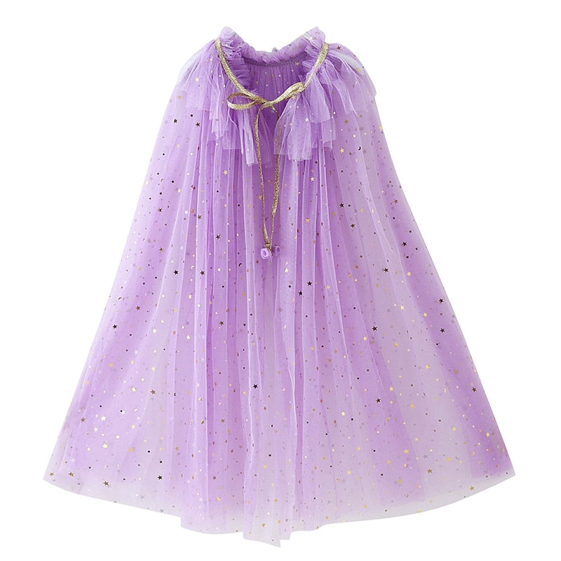 Disney Girls Cosplay Tangled Rapunzel Princess Dresses Kids Costume Fancy Purple Luxury Mesh Clothes Birthday Party Ball Gown