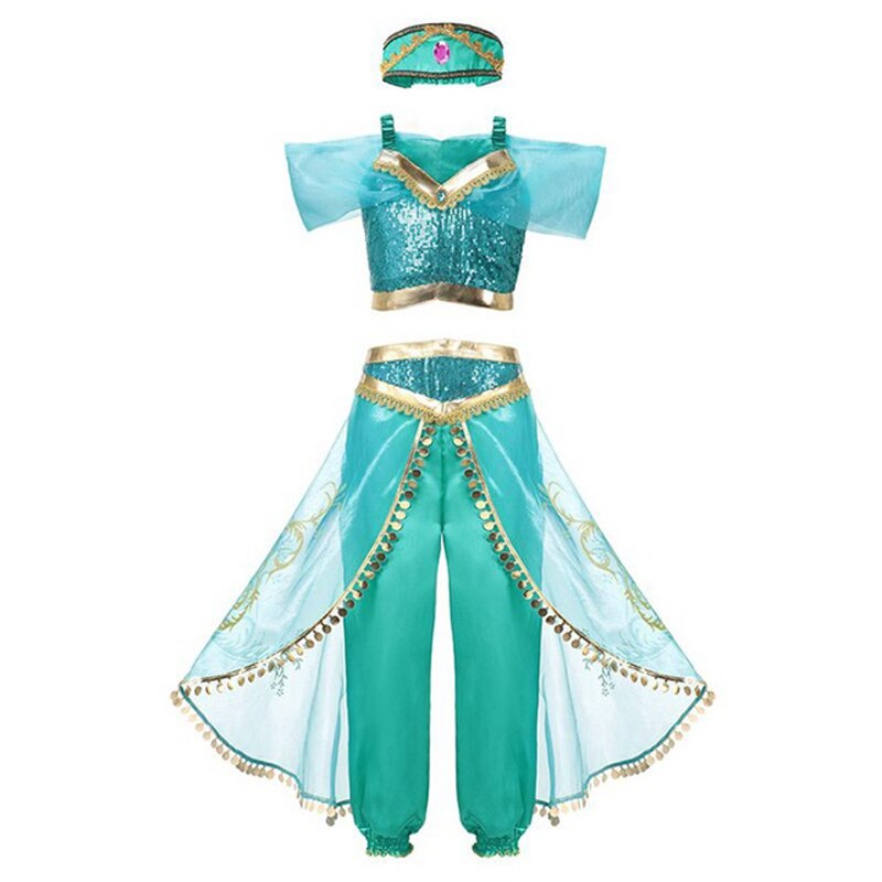 Disney Girl Princess Jasmine Dresses Halloween/Birthday Party