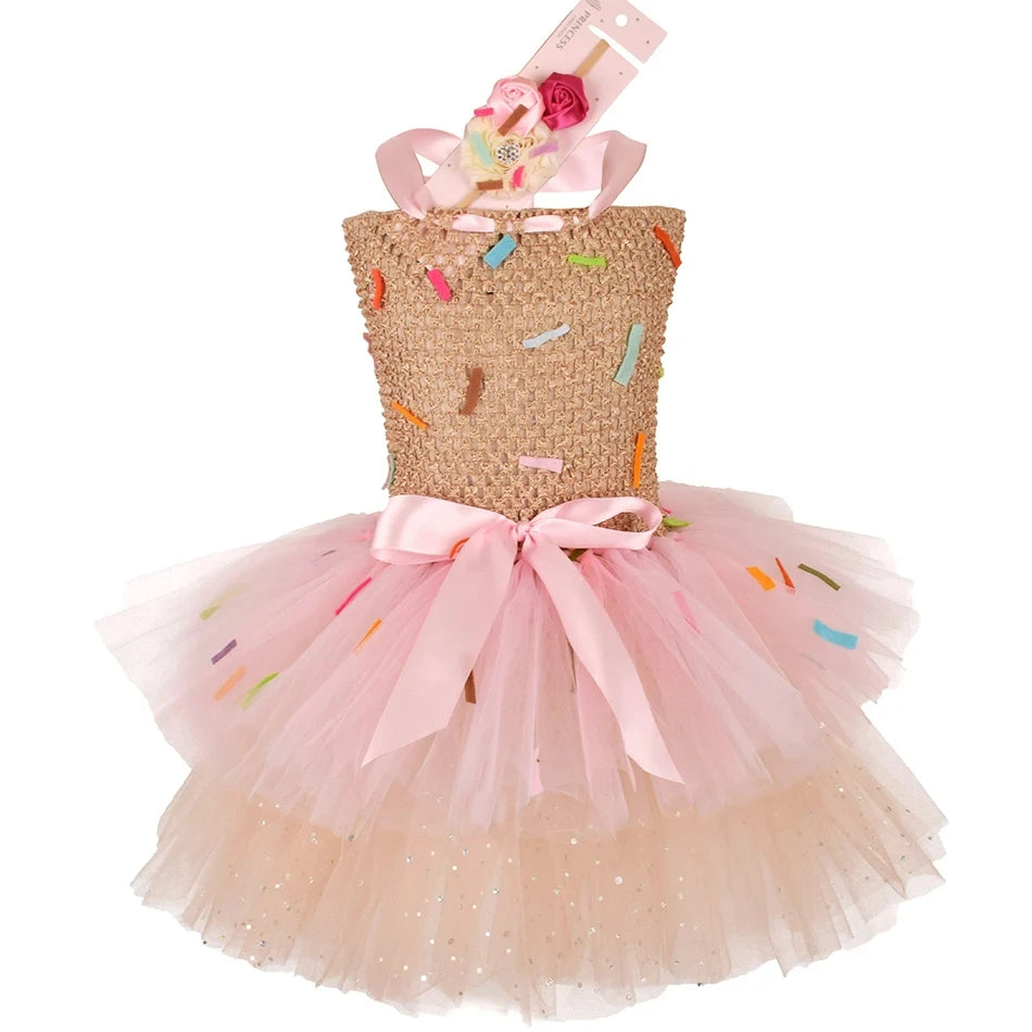 Purim New Sweet Lollipop Candy Kids Mesh Tutu Dress Baby Girl Costume Fancy Rainbow Clothes Children Party Birthday outfit 2-12T