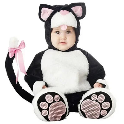 Animal Carnival Purim Halloween Outfits Baby Boys Girls Costume Tiger Animal Cosplay Rompers Jumpsuit Toddlers Infant Clothes