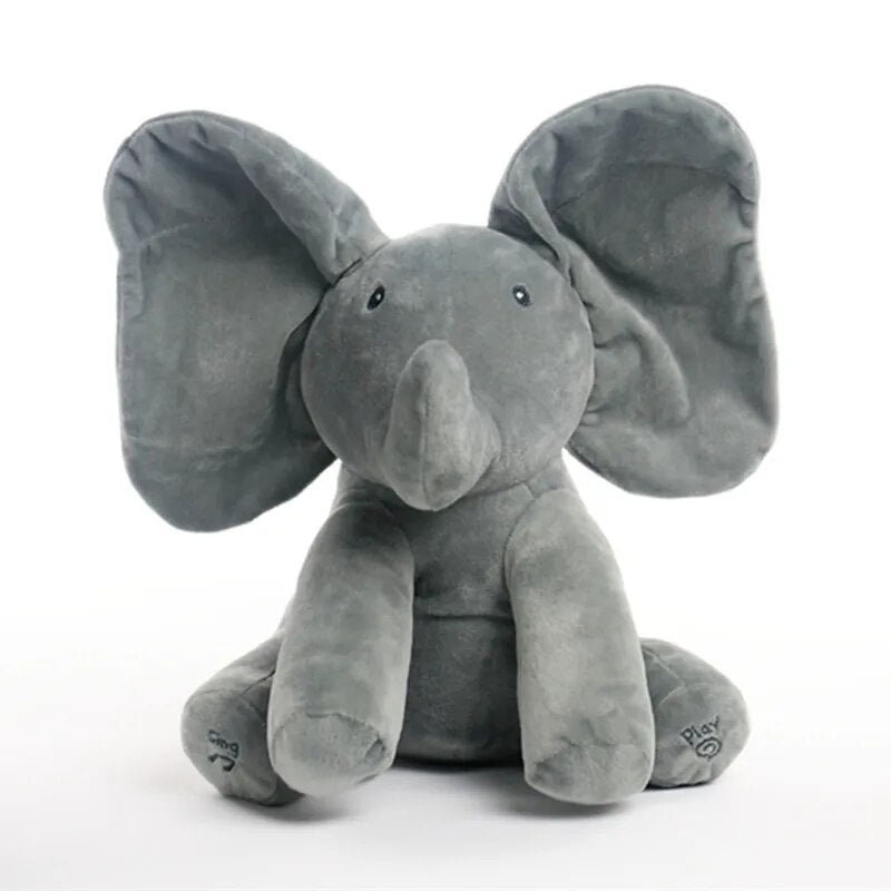 Children Electric Plush Toy Simulation Rabbit Elephant Walk Move Ears with Sounds Cute PetDoll Stuffed Animals Toy Gift