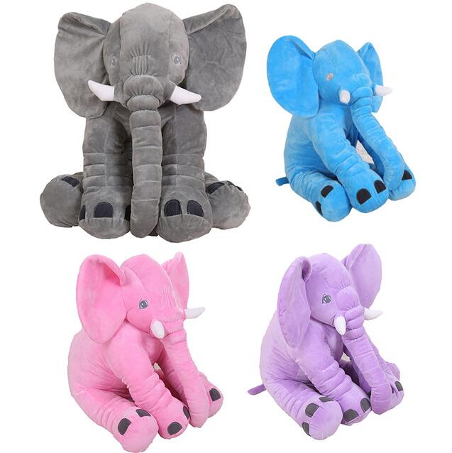 Elephant Plush Pillow Stuffed Toy for Baby Comfort Sleeping