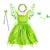 Girls Flower Fairy Dress Up Kids Princess, Tinker Bell Dress With Wings Halloween Princess Costume Party Dress