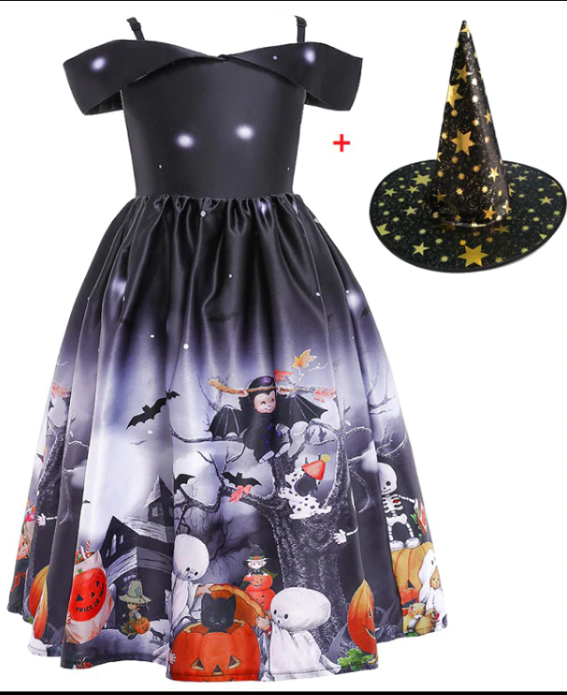 Halloween Princess Dress with Hat