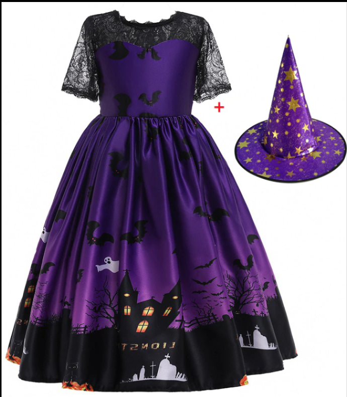 Halloween Princess Dress with Hat