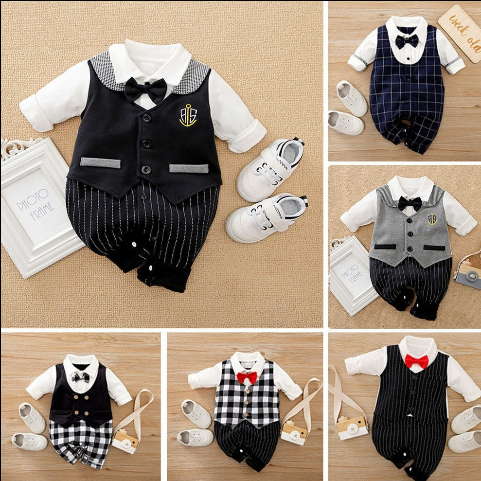 Baby Clothes Gentleman Rompers