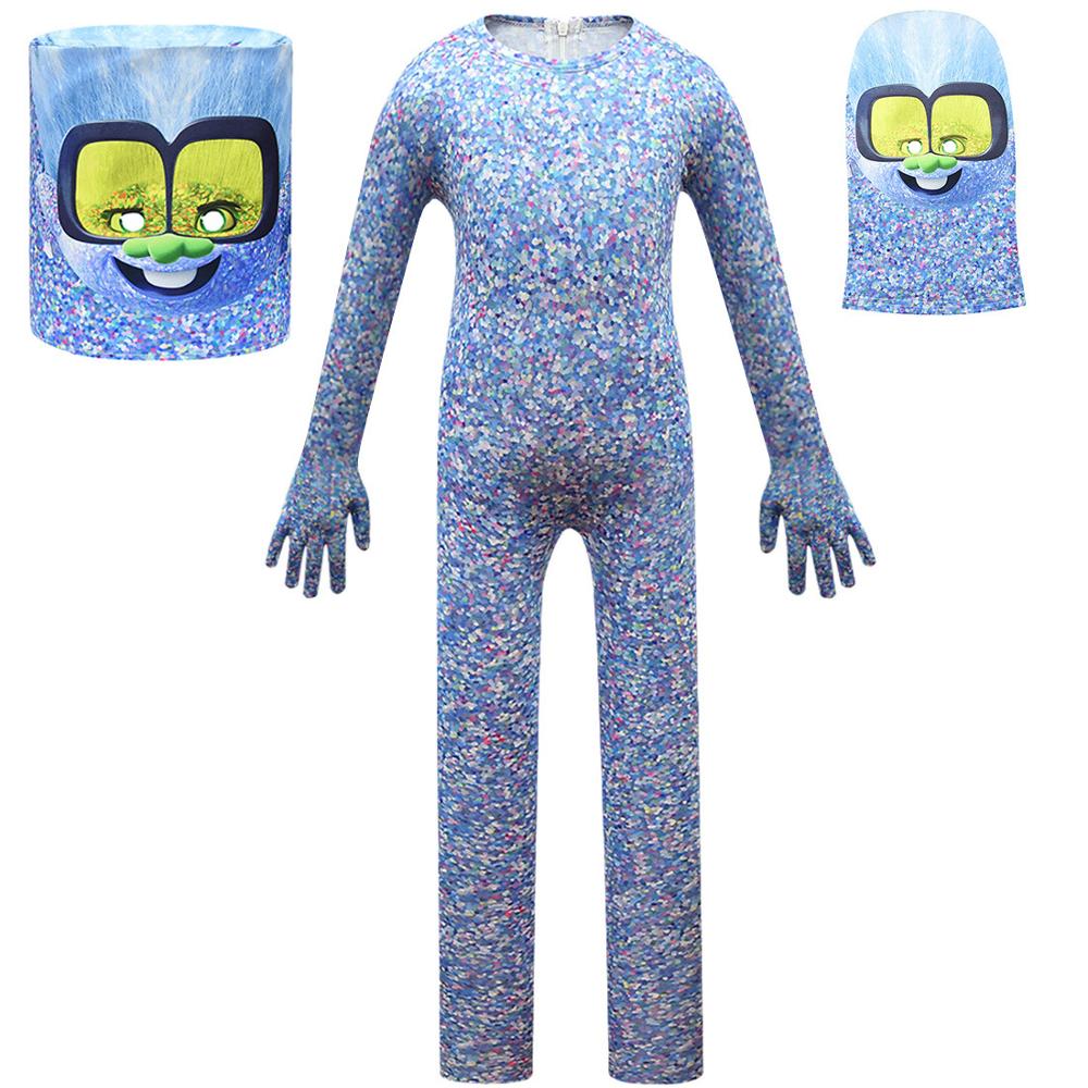 Trolls Anime Cosplay Costume, Tiny Diamond Costume Jumpsuits And Hoods Set