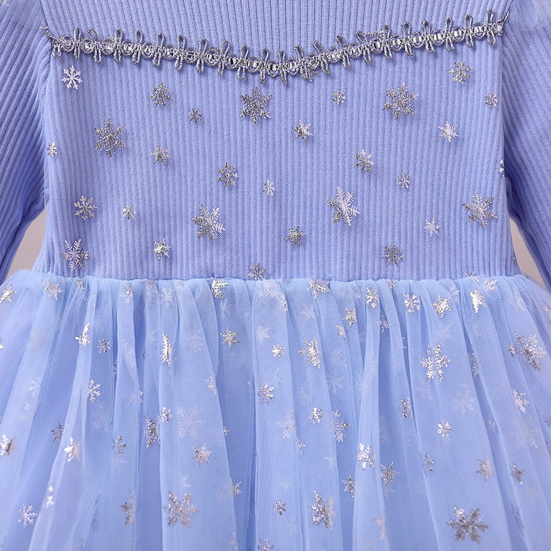 Frozen Winter Princess Party Dress